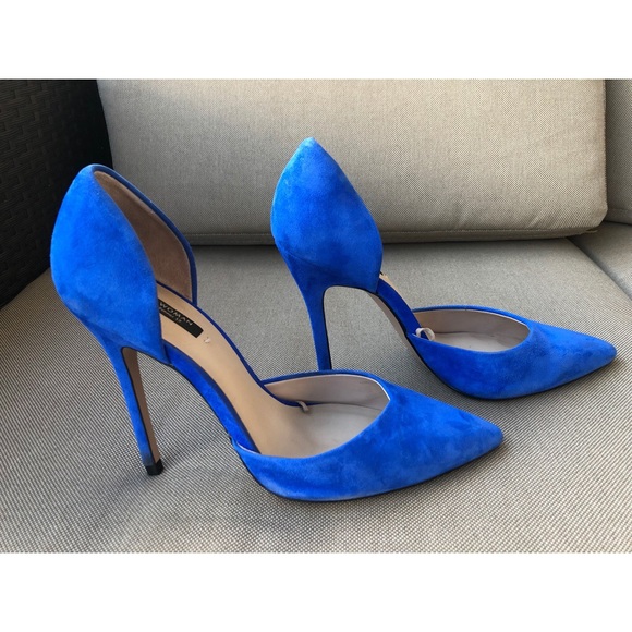 Zara blue suede pumps | Sz 38 | gently used - Picture 3 of 6